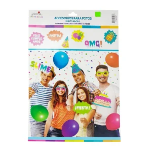 Cumpleaños Slime Accesorios para Fotos 12 Pzas