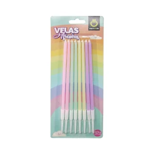 Velas Arcoiris Party Is On 8 Pzas