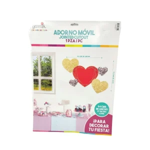Adorno móvil corazones