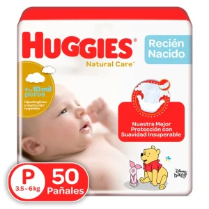 Pañales Huggies Natural Care Etapa 1/P 50U