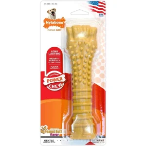 Nylabone Juguete en Forma de Hueso Texturisado Sabor Mantequilla de Mani